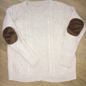 Urban Outfitters White Cable-knit Sweater